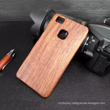 blank wood back cover phone case for huawe P9lite